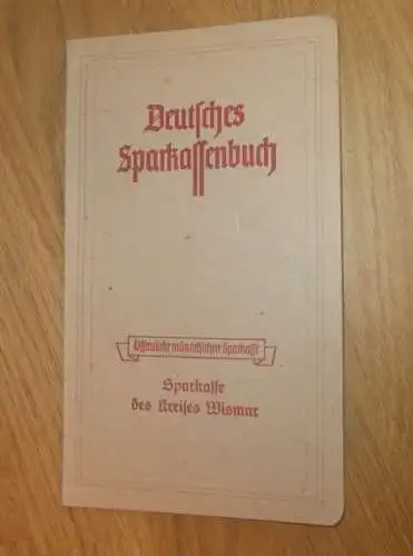 altes Sparbuch Wismar , 1947 - 1950 , Hermann Weigel in Brüel i. Mecklenburg , Brake b. Oldenburg , Sparkasse , Bank !!