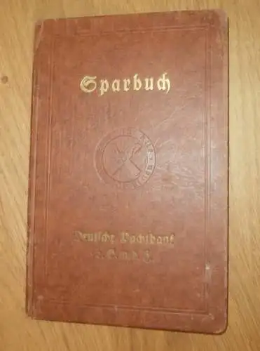 altes Sparbuch Stralsund , 1943 , Jutta Harder in Barkow b. Barkhagen i. Mecklenburg , Sparkasse , Bank !!
