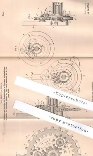 original Patent - Carl Manke , Berlin | Fahrrad - Schaltung | Getriebe , Kettenschaltung | bicycle , Fahrräder !!