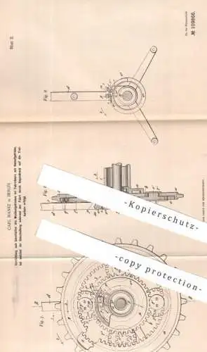 original Patent - Carl Manke , Berlin | Fahrrad - Schaltung | Getriebe , Kettenschaltung | bicycle , Fahrräder !!