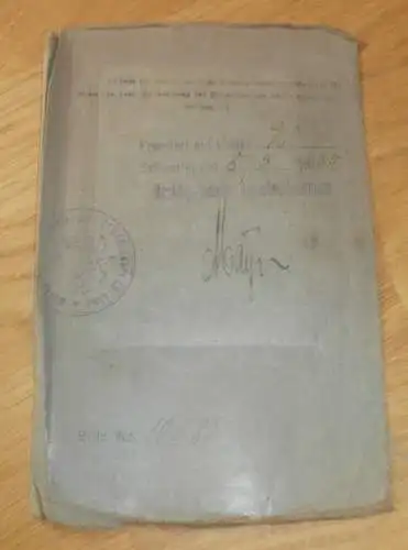 alter Führerschein / Ausweis , 1928 , Johannes Rohde in Parchim / Warnemünde , Dipl.Ing. Schwier in Rostock , Schwerin !