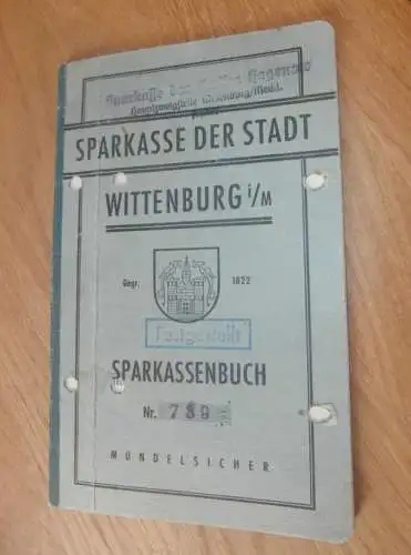 altes Sparbuch Wittenburg, 1944 - 1945 , Elsa Trabant in Karft b. Wittenburg i. Mecklenburg , Sparkasse , Bank !!