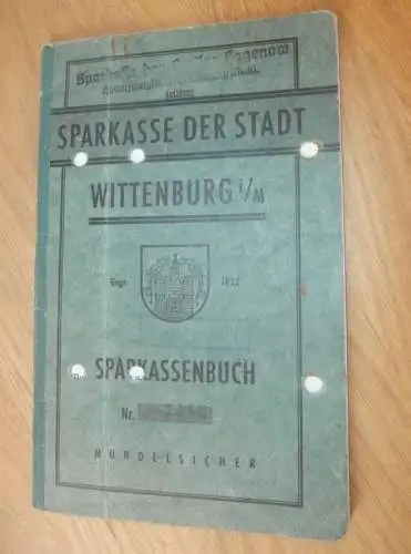 altes Sparbuch Wittenburg, 1940 - 1945 , Elsa Trabant in Karft b. Wittenburg i. Mecklenburg , Sparkasse , Bank !!