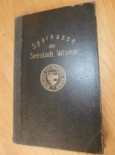 altes Sparbuch Wismar , 1938 - 1946 , Ursula Sommer in Wismar i. Mecklenburg , Sparkasse , Bank !!
