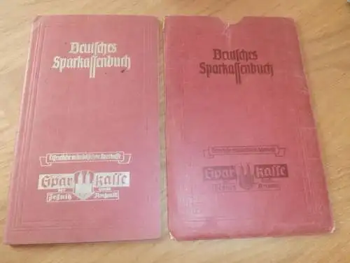 altes Sparbuch Jeßnitz / Raguhn i. Anh., 1946 - 1949 , Irena Vietze in Jeßnitz , Mecklenburg , Sparkasse , Bank !!