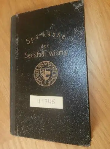 altes Sparbuch Wismar , 1940 - 1946 , Anna Bowe in Wismar i. Mecklenburg , Sparkasse , Bank !!