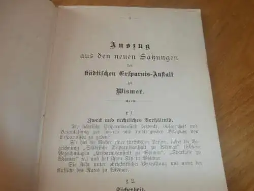 altes Sparbuch Wismar , 1910 - 1946 , Paul Jehring in Wismar i. Mecklenburg , Sparkasse , Bank !!