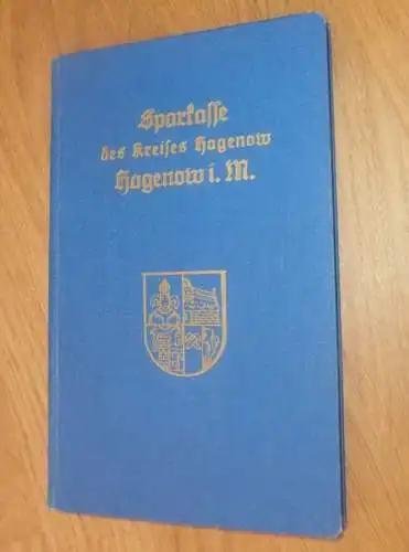 altes Sparbuch Hagenow , 1940 - 1944 , Dr. Scharlow in Boizenburg a. Elbe i. Mecklenburg , NSDAP , Sparkasse , Bank !!