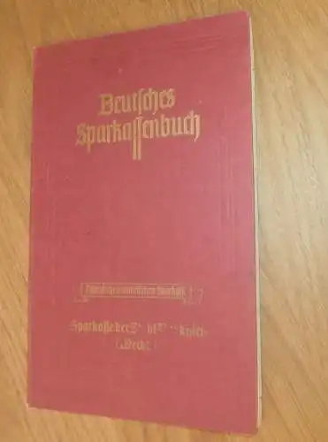 altes Sparbuch Neukalen , 1942 - 1944 , Landwirt Alfred Viereck in Schorrentin b. Neukalen i. Mecklenburg , Sparkasse