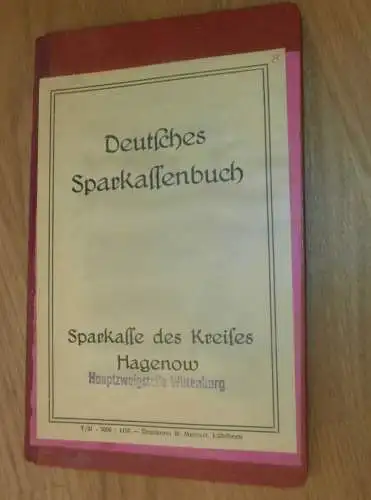 altes Sparbuch Hagenow , 1946 - 1953 , Kurt Jürgen Wonigeit in Wittenburg i. Mecklenburg , Sparkasse