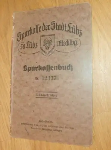 altes Sparbuch Lübz , 1942 - 1943 , Jürgen Schmidt in Lübz i. Mecklenburg , Sparkasse