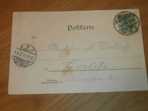 alte AK - Warnemünde , 1897 , Litho , Rostock , Ansichtskarte !!