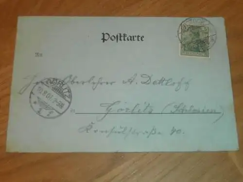 alte AK - Rostock , 1901 , Wallpromenade , Ansichtskarte !!