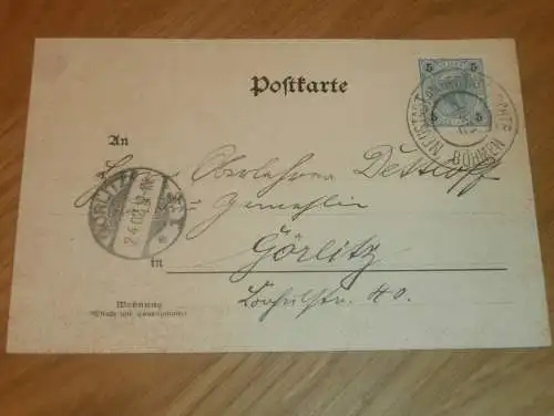 alte AK - Neustadt a.d. Tafelfichte , 1902 , Nové Město pod Smrkem , Ansichtskarte