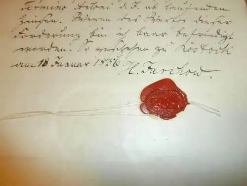 Jarchow auf Dambeck b. Neustadt , 1855-1856 , Ludwigslust - Parchim , C.F. Behm zu Rostock , Mecklenburg , Akte