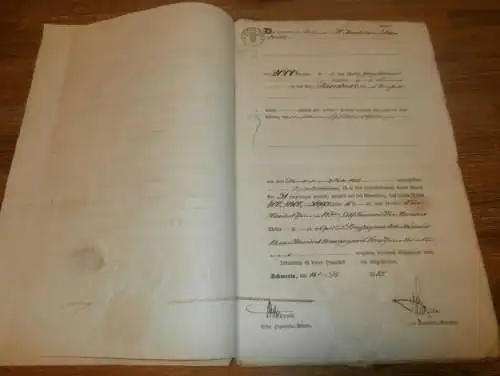 Jarchow auf Dambeck b. Neustadt , 1855-1856 , Ludwigslust - Parchim , C.F. Behm zu Rostock , Mecklenburg , Akte