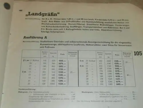 Landwirtschaft Konvolut der 20-30er Jahre, Kataloge , Ersatzteillisten, Betriebsanleitung , Agrar , Mecklenburg , Lanz !