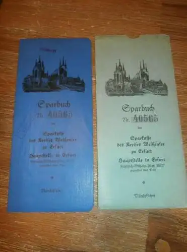 altes Sparbuch Weißensee / Erfurt , 1935 - 1945 , Anneliese Lehmann in Erfurt , Sparkasse , Bank !!!