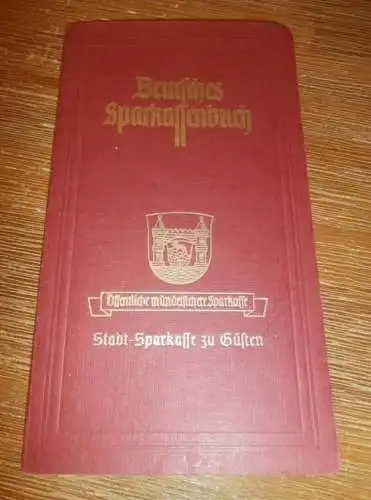 altes Sparbuch Güsten , 1944 - 1946 , Sparkasse , Bank !!!