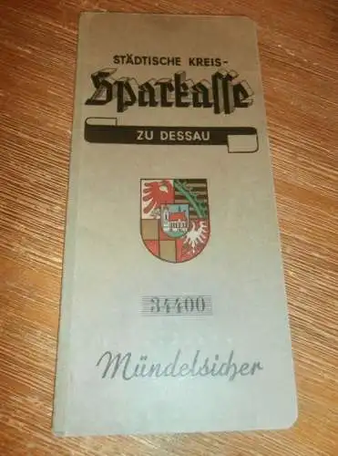 altes Sparbuch Dessau , 1937 - 1945 , Lucie Meier in Dessau , Sparkasse , Bank !!!