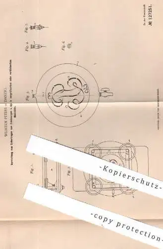 original Patent - Wilhelm Peters , Danzig , 1900 , Übertragen von Zeichnungen in versch. Maßstab | Monogramm !!