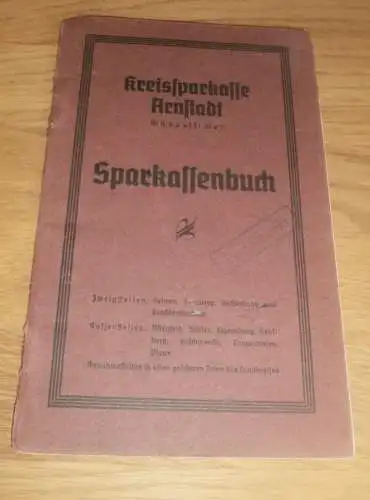 altes Sparbuch Arnstadt / Geraberg , 1941 - 1944 , O. Rüster , Sparkasse , Bank !!