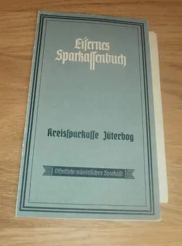 altes Sparbuch Jüterbog , 1942 , Oberleutnant Heinz Reichenbächer , Unterlüß / Celle , Sparkasse , Bank !!