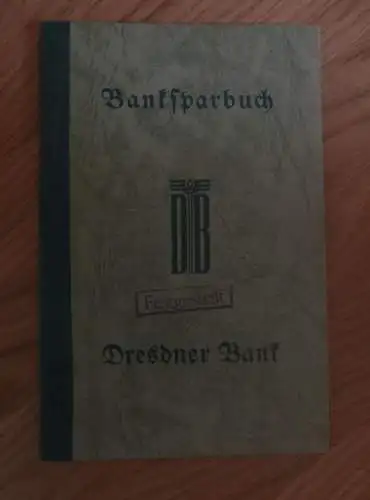 altes Sparbuch Dresden, 1943 , Hans Köthe , Bruchstrasse , Sparkasse , Bank !!!