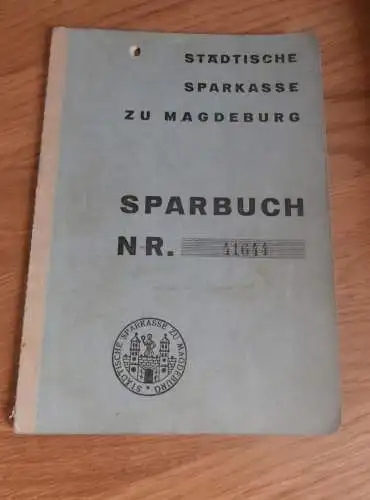 altes Sparbuch Magdeburg , 1930 - 1944 , Joachim Röpke , Sparkasse , Bank !!!