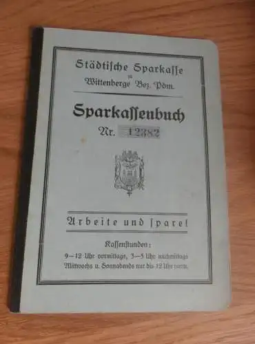 altes Sparbuch Wittenberge, 1939 - 1945 , Maria Pingel , Johann Runge Strasse , Sparkasse , Bank !!!