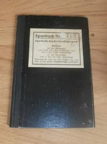 altes Sparbuch Freyenstein , 1933 - 1946 , Martin Pelzer , Sparkasse , Bank !!!