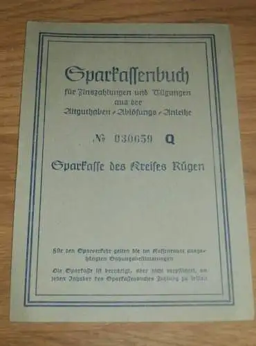altes Sparbuch Binz a. Rügen ,1952 - 1959 , Erna Mengel , geb. Kamps , Sparkasse , Bank !!!