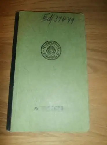 altes Sparbuch Bischofswerda i. Sa./ Putzkau  ,1937-1945 , Schmölln , Sparkasse , Bank !!!