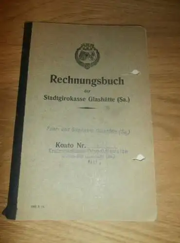 altes Sparbuch Glashütte / Sa. / Dippoldiswalde ,1942-1946 , Heinz Zimmermann , Sparkasse , Bank !!!