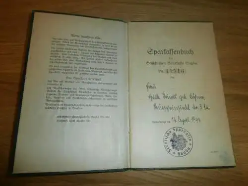 altes Sparbuch Sayda  ,1944, Hilde Trinks , Sparkasse , Bank !!!
