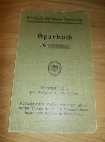 altes Sparbuch Merseburg Gustaf Wünsch , 1928-1944,  Sparkasse , Bank !!!