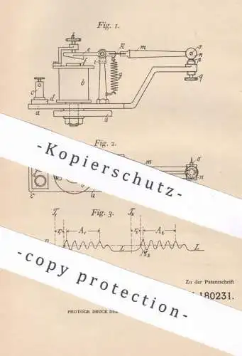 original Patent - August Wagener , Langfuhr / Danzig , 1906 , Schreibvorrichtung für registrierendes Messinstrument !!!