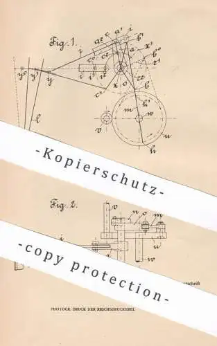 original Patent - Rudolf Naegeli , Zweibrücken , Pfalz , 1905 , Schubkurbelgetriebe | Kurbelgetriebe | Getriebe !!