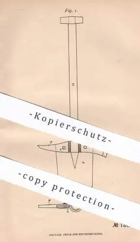 original Patent - Karl Albrecht , Frankenthal , Pfalz , 1906 , Schanzgerät aus Picke u. Spaten | Axt , Werkzeug !!!