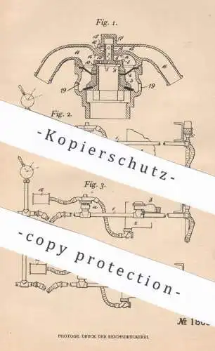 original Patent - Gebrüder Hardy , Wien , Österreich , 1905 , Schnellbremsventil für Luftsaugebremse | Eisenbahn Bremse
