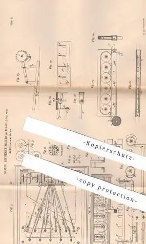 original Patent - Samuel Leendert Huizer , Haag , Holland 1892 , Additionsmaschine | Zählwerk , Rechner , Rechenmaschine