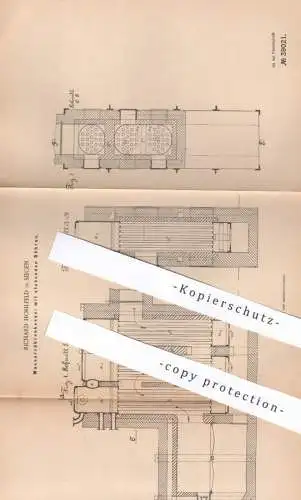 original Patent - Richard Hohlfeld , Siegen , 1886 , Wasserröhrenkessel mit stehenden Röhren | Kessel , Dampfkessel