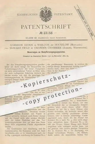 original Patent - Harrison Aydon , Whilton , Hounslow , Middlesex | Edward Field , Chandos Chambers | 1882 | Dampfkessel
