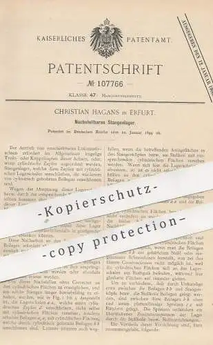 original Patent - Cristian Hagans , Erfurt , 1899 , Nachstellbares Stangenlager | Lokomotive , Eisenbahn , Bahn , Zug