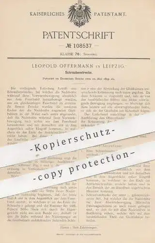 original Patent - Leopold Offermann , Leipzig 1899 , Schraubenstrecke | Spinnmaschinen , Kämmmaschinen ,  Fasern , Wolle