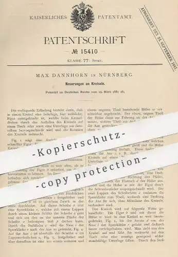 original Patent - Max Dannhorn , Nürnberg , 1881 , Kreisel | Rotation , Spielzeug , Brummkreisel !!