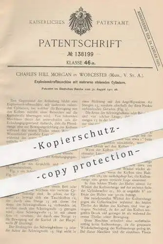 original Patent - Charles Hill Morgan , Worcester Massachusetts USA , 1901 , Explosionskraftmaschine | Motor , Gasmotor
