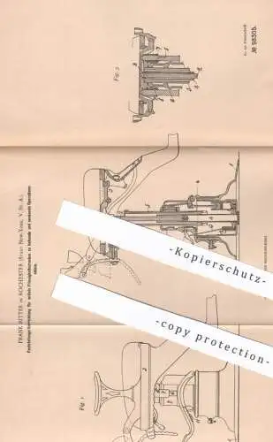 original Patent - Frank Ritter , Rochester , New York , USA , 1895 , beweglicher Operationsstuhl | OP - Stuhl , Arzt !!