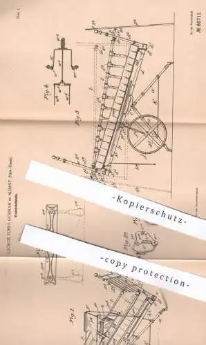 original Patent - George Elmer Gorham , Albany , New York , USA , 1895 , Krankenbettstelle | Krankenbett | Bett !!!