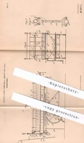 original Patent - George Elmer Gorham , Albany , New York , USA , 1895 , Krankenbettstelle | Krankenbett | Bett !!!